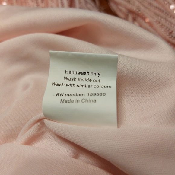 Pink Lily Long Sleeve Faux Wrap Sequin Mini Dress- size XS - Picture 4 of 5